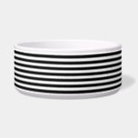 Trendy Black and White Wide Horizontal Stripes Bowl<br><div class="desc">Make a fashion statement with this trendy black and white wide horizontal stripes pattern pet bowl. This modern and stylish design is sure to capture attention.</div>