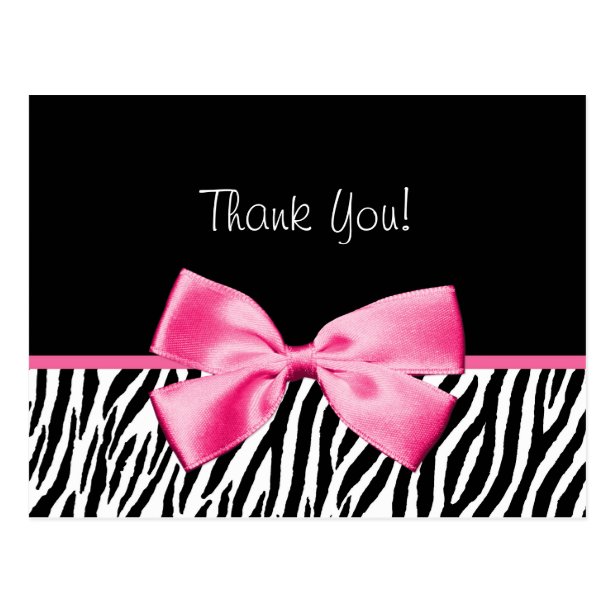 Pink And White Zebra Print Postcards No Minimum Quantity Zazzle