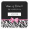 Trendy Black And White Zebra Print Price Tag