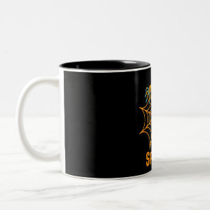 trendy black beautiful spider web mug