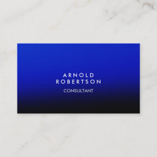 Trendy Black Blue Modern Stylish Business Card