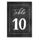 Trendy black chalkboard wedding theme Table Number