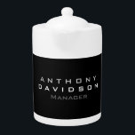 Trendy black custom made modern minimalist teapot<br><div class="desc">Unique amazing professional design</div>