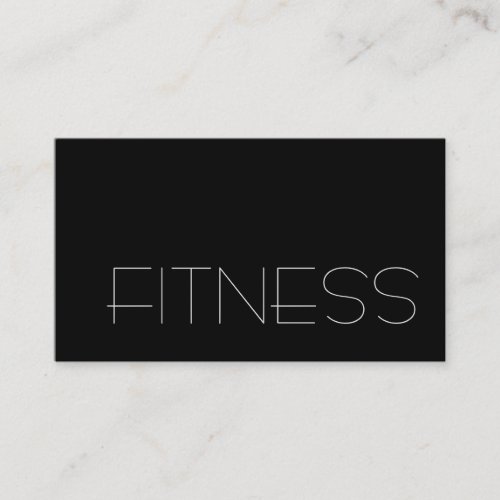 Trendy Black Fitness Sport Business Card