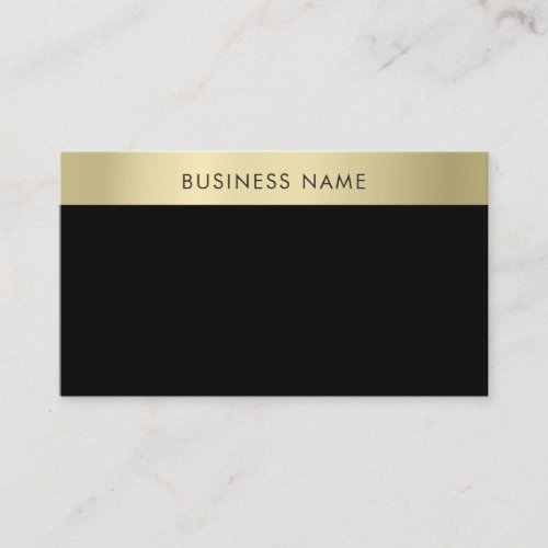 Trendy Black Gold Modern Simple Template Elegant Business Card