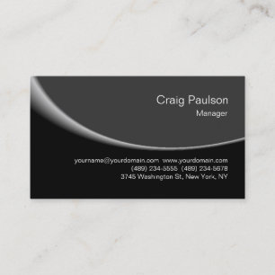 Trendy Black Gray Chic Pattern Business Card