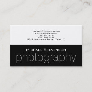 Trendy Black Gray Striped White Business Card