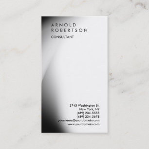 Trendy Black Gray White Monogram Business Card