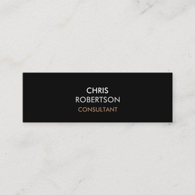 Trendy Black Grey Attractive Business Card (Front)