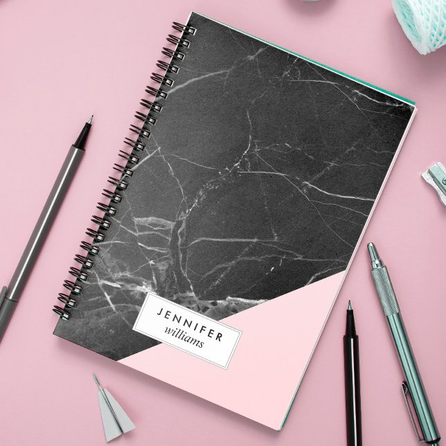 Trendy Black Marble Texture Notebook (Creator Uploaded)