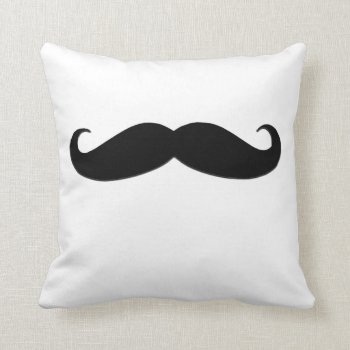Trendy Black Moustache American Mojo Pillow by MovieFun at Zazzle