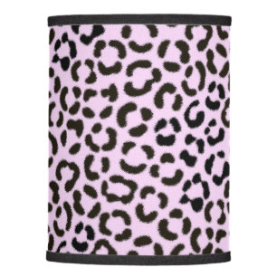 Trendy Black & Pink Leopard Fur Effect Pattern Lamp Shade