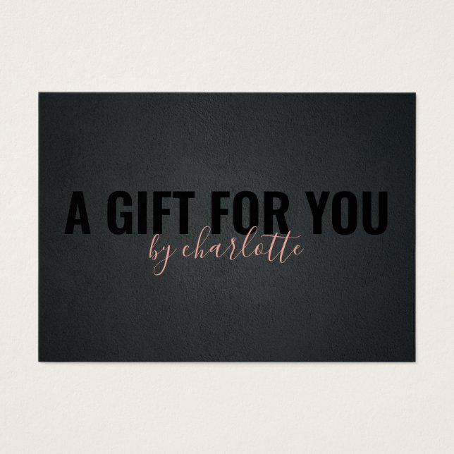 Trendy Black Pink Makeup Artist Gift Certificate (Front)