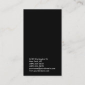 Trendy Black Red Consultant Business Card (Back)
