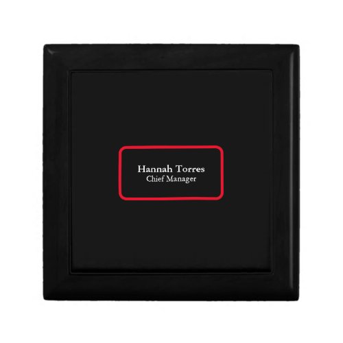 Trendy Black  Red Plain Creative Modern Gift Box