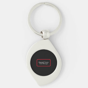 Trendy Black & Red Plain Creative Modern Keychain