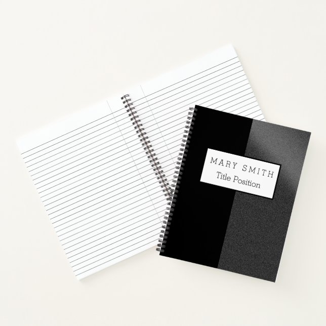 Trendy Black Silver Notebook (Inside)