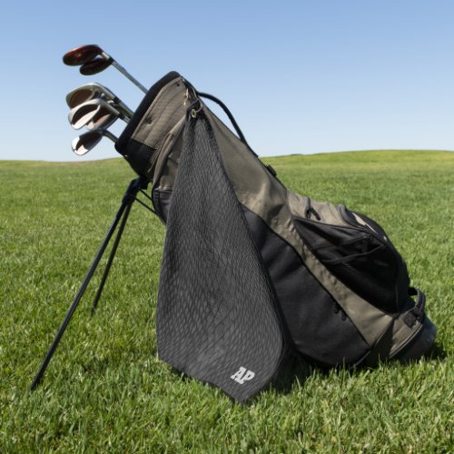 Trendy Black Snakeskin Golf Towel