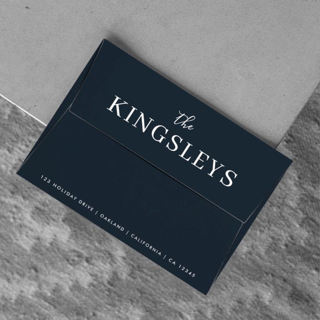 Trendy Black Stylish Modern Bold Typograhy Name Envelope (Creator Uploaded)