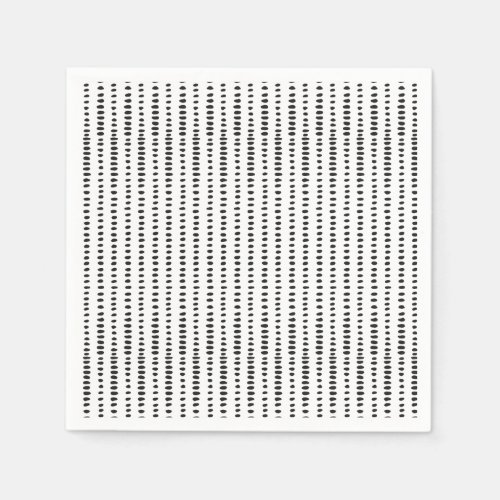 Trendy Black  White Abstract Pattern Paper Napkin