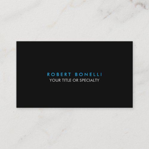 Trendy Black White Blue Standard Business Card