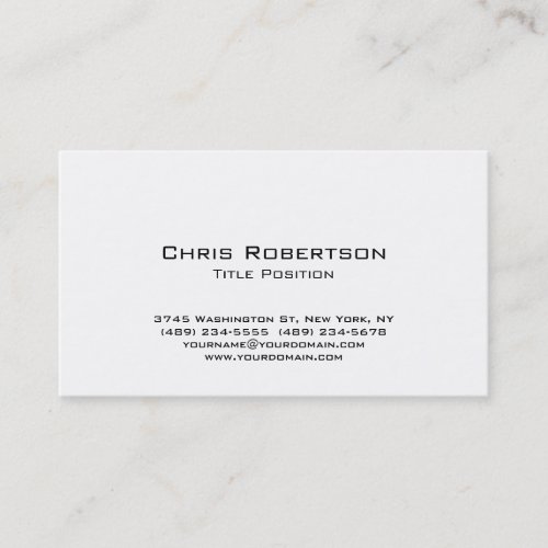 Trendy Black White Charming Business Card