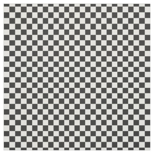 Trendy Black White Checkered Pattern  Fabric