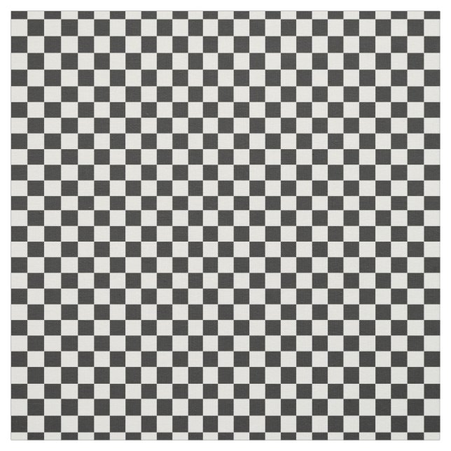 Trendy Black White Checkered Pattern  Fabric (Swatch)