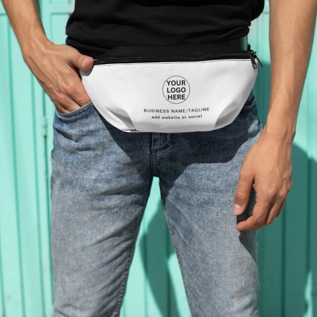 Trendy Black & White Company Logo Promotional  Fanny Pack (Creator Uploaded)