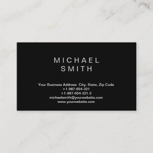 Trendy Black White Consultant Business Card