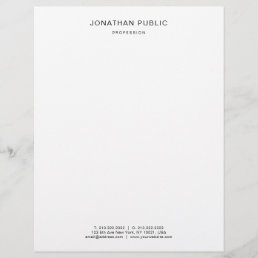 Trendy Black White Elegant Modern Simple Template Letterhead