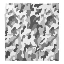 Trendy Black, White & Grey Camo Print Sports Bandana Trendy Black, White & Grey Camo Print Sports Bandana