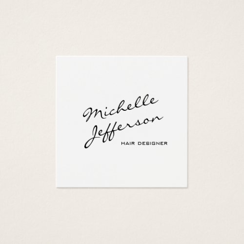 Trendy Black & White Hair Dresser Profile Card