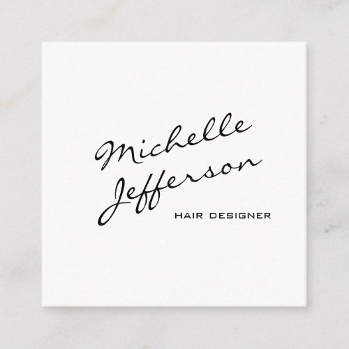 Trendy Black & White Hair Dresser Stylish Enclosure Card