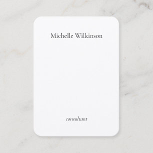 Trendy Black White Plain Creative Minimalist Business Card