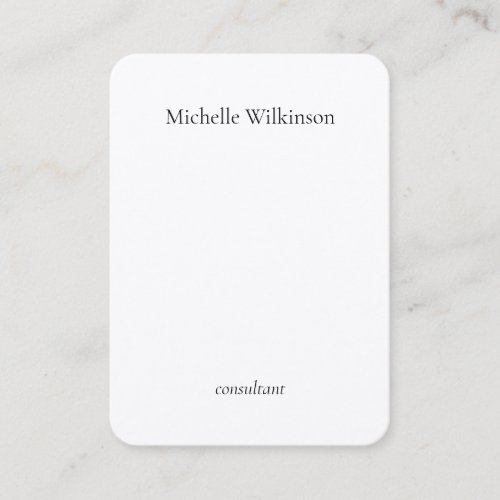 Trendy Black White Plain Creative Minimalist Business Card