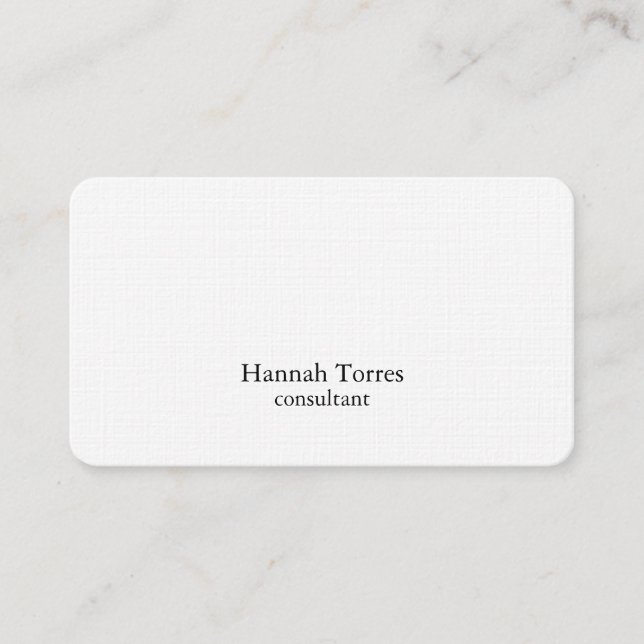 Trendy Black & White Plain Creative Modern Business Card (Front)