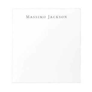 Trendy Black & White Plain Creative Modern Notepad
