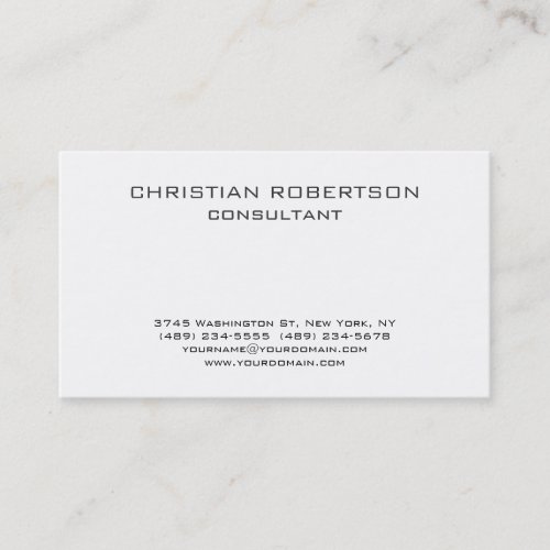 Trendy Black White Professional Chic Business Card