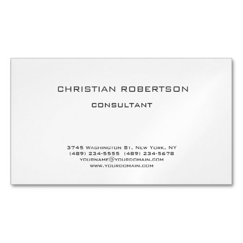 Trendy Black White Professional Chic Business Card