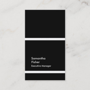 Trendy Black White Professional Modern Business Card