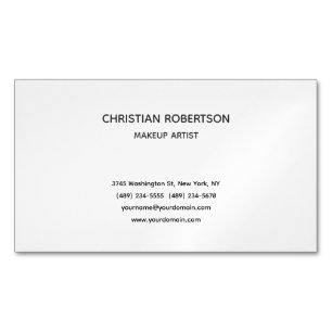 Trendy Black White Professional Stylish Modern Business Card Magnet