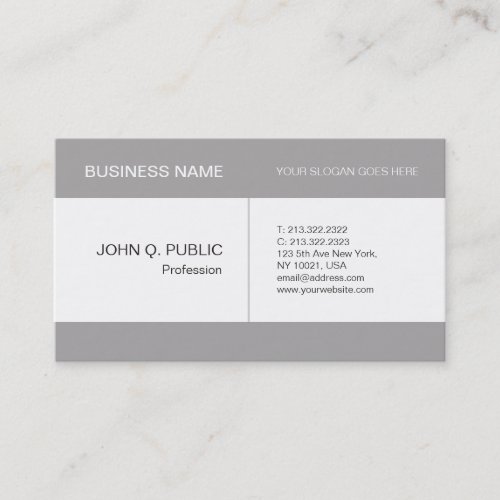 Trendy Black White Simple Stylish Company Design Business Card