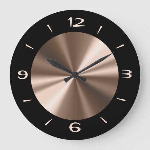Trendy Black with Bronze Centre Wall Clock