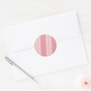 Trendy Blank Rose Gold Add Your Text Monogram Name Classic Round Sticker