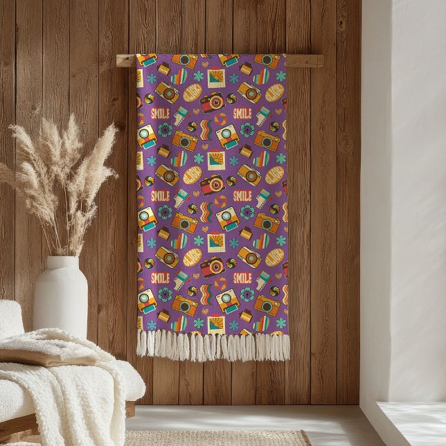 Trendy Blanket Gift 70s Pastel Groovy Design (Trendy Blanket Gift 70s Pastel Groovy Design)