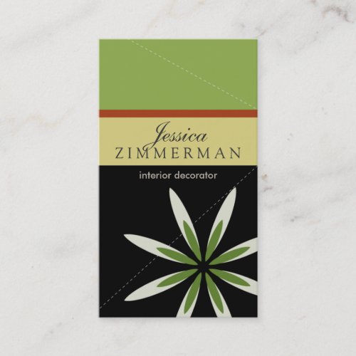 Trendy Bliss Green Apple Business Card