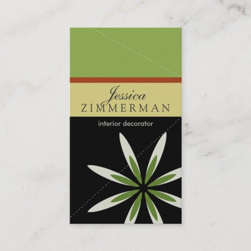 Customizable Trendy Bliss Green Apple Business Card