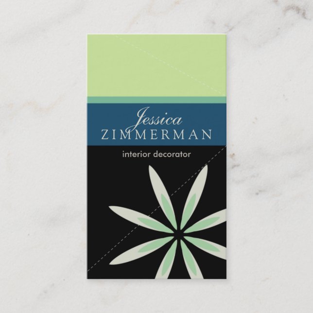 Trendy Bliss Seafoam Business Card (Front)