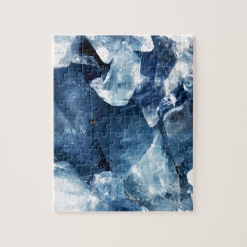 Trendy Blue Agate Geode Jigsaw Puzzle